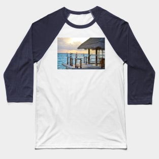 Tropical Island Ocean Cabana Baseball T-Shirt